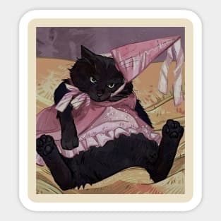 Lazy Cat Party Sticker